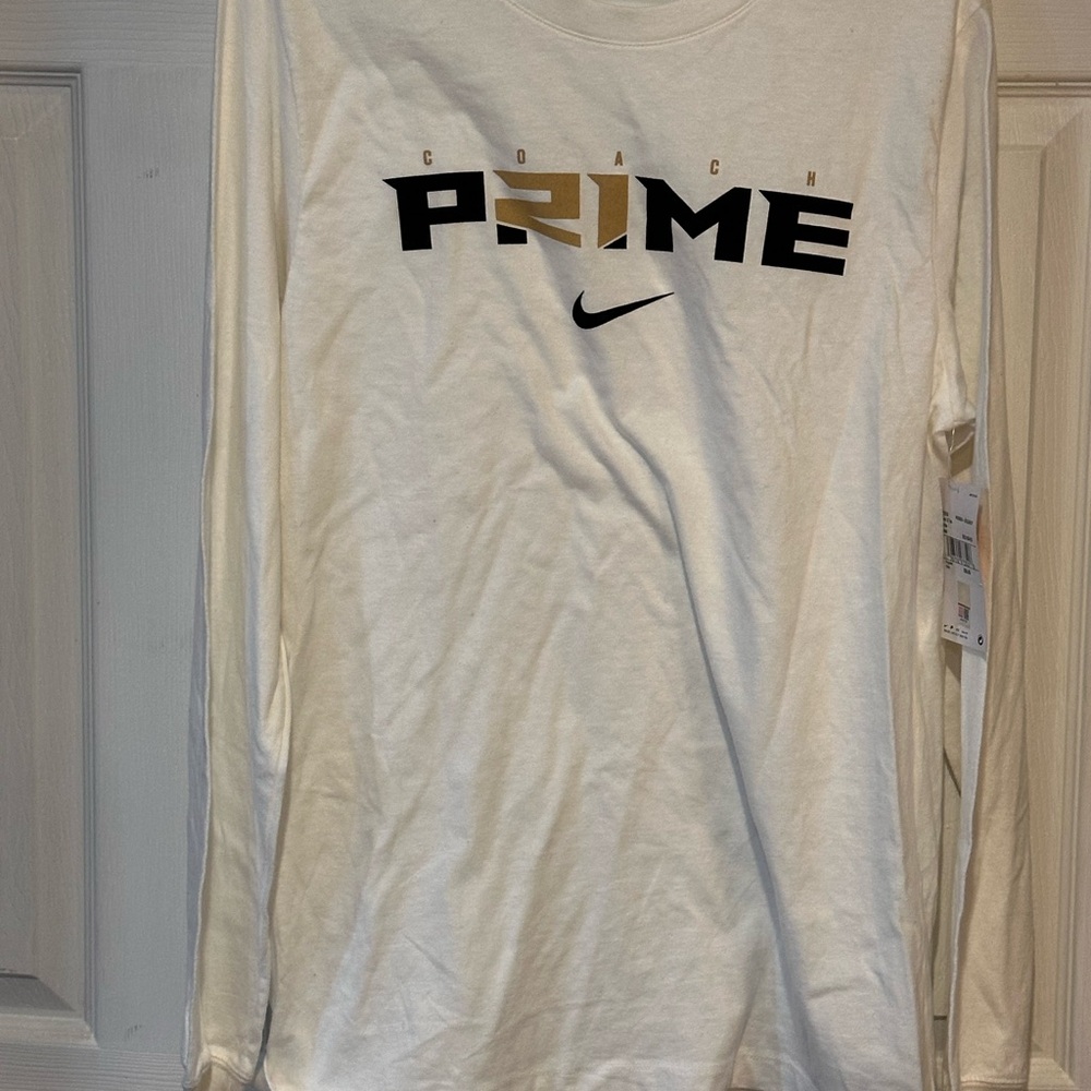 Coach Prime Nike Colorado White Long Sleeve Shirt Men  Small NWT